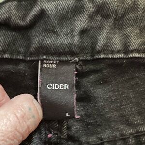 Cider Dark Denim Jeans with STAR design on legs